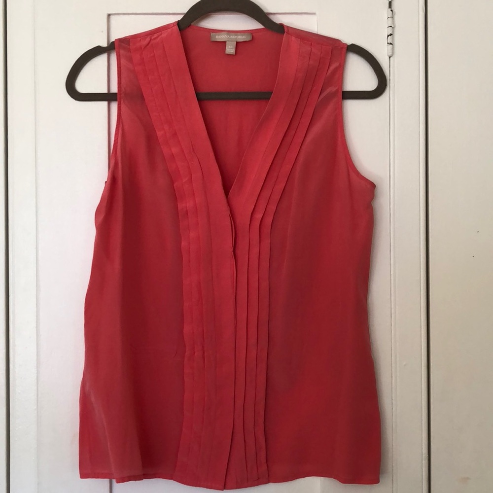 Banana Republic Pink Sleeveless Blouse